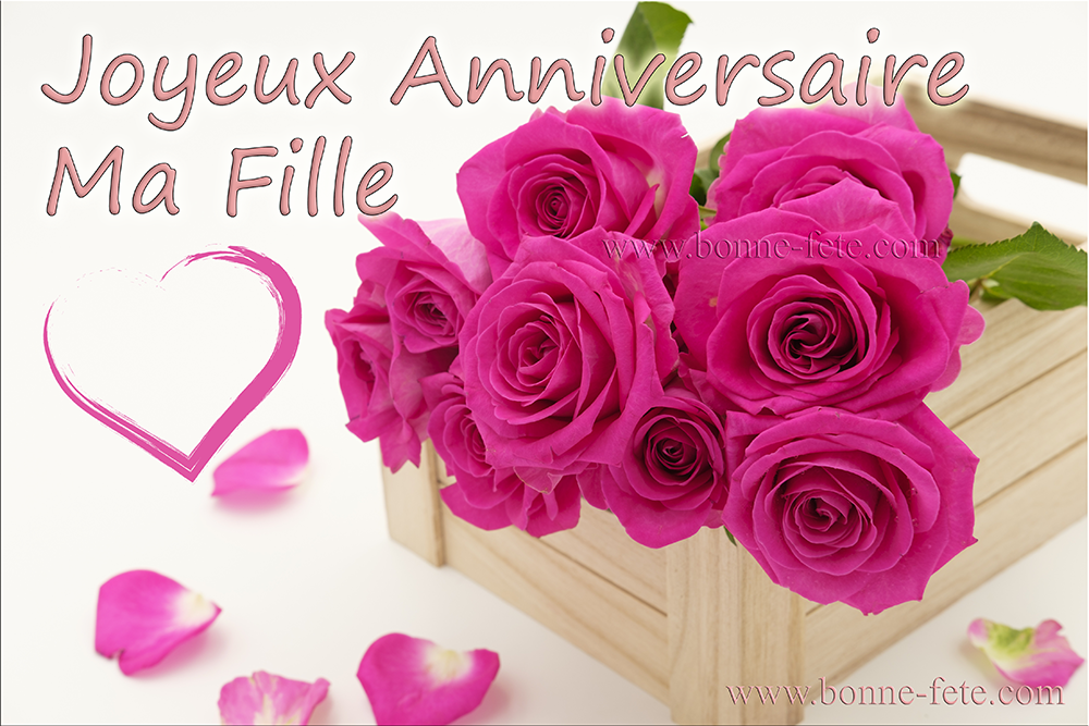 Joyeux anniversaire ma fille, bon anniversaire