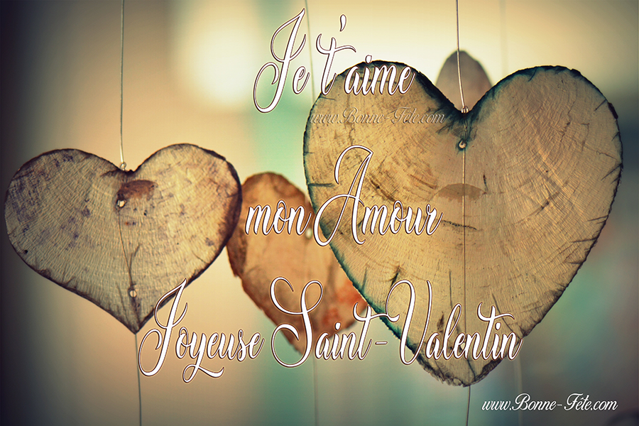 je t'aime mon amour saint valentin