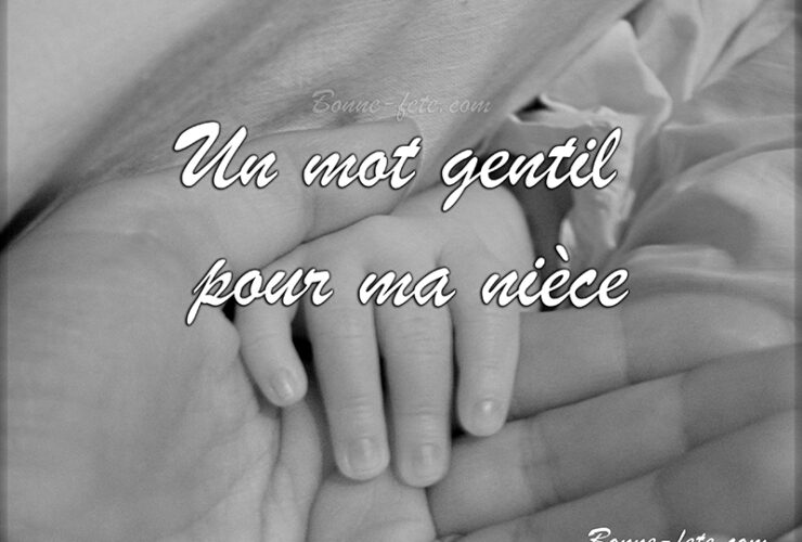 mot gentil pour ma nièce